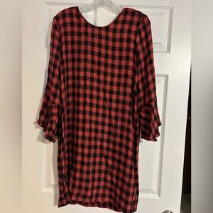 Holiday Red and Black Checkered Dress